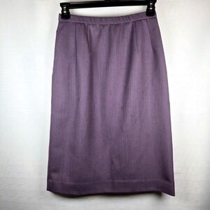 VTG‎ Pendleton Purple Pencil Midi Skirt Women's 8 Academia Secretary Wool Preppy